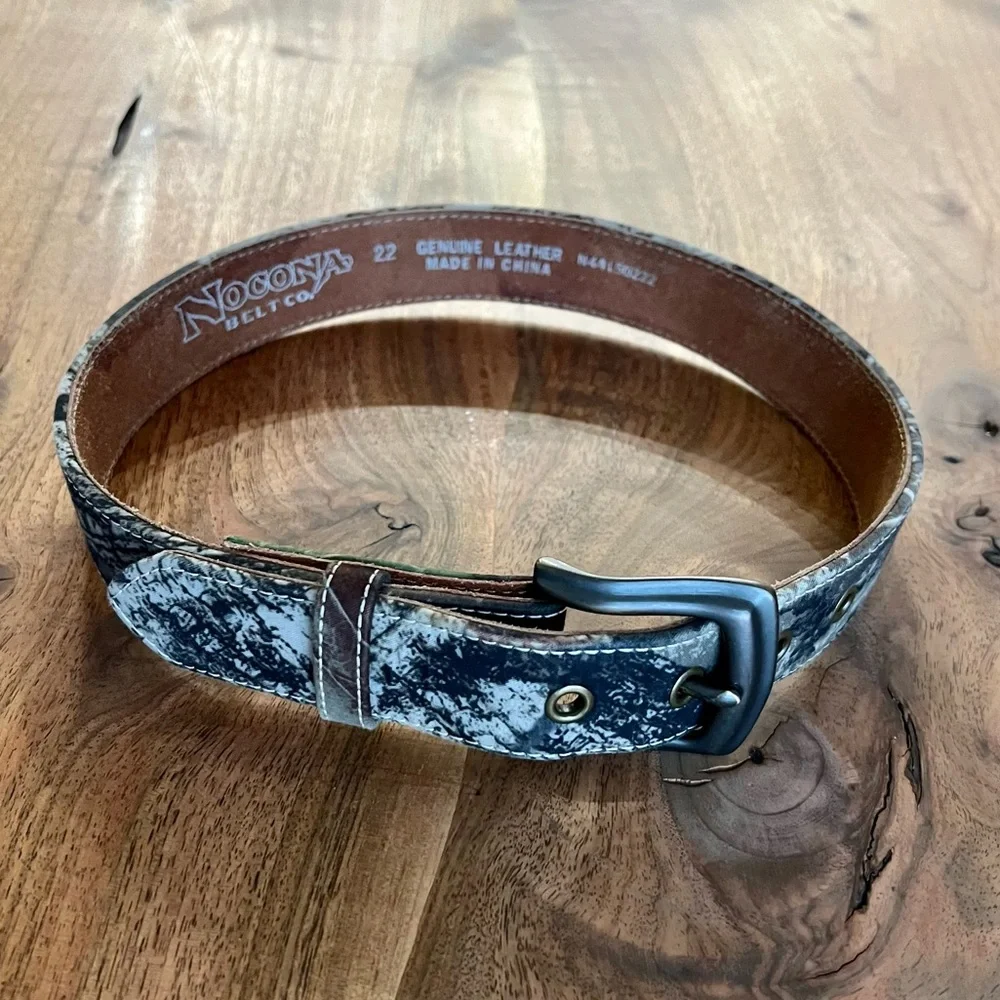 Nocona N44150222-22” Boys Breakup Belt, Mossy Oak
